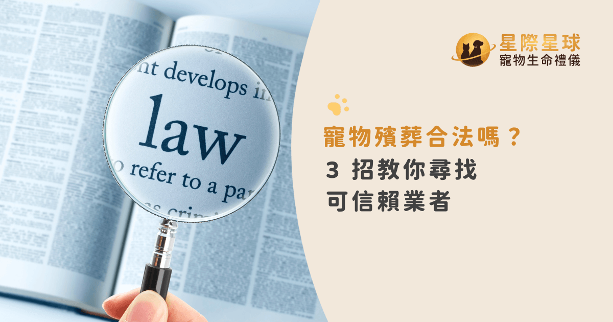 寵物殯葬合法嗎？3 招教你尋找可信賴業者