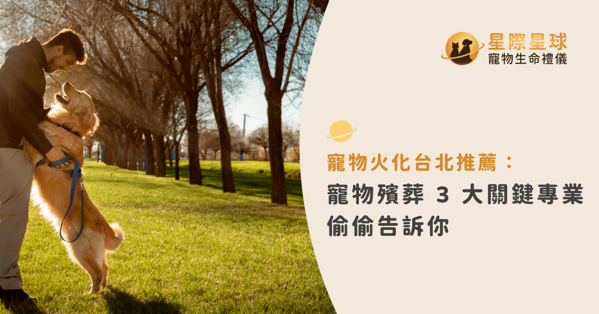 寵物火化台北推薦：寵物殯葬 3 大關鍵專業偷偷告訴你