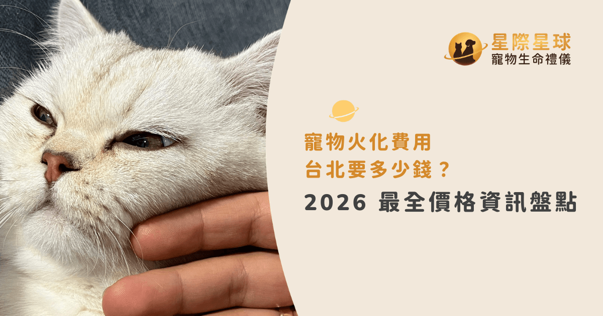 寵物火化費用台北要多少錢？2026 最全價格資訊盤點