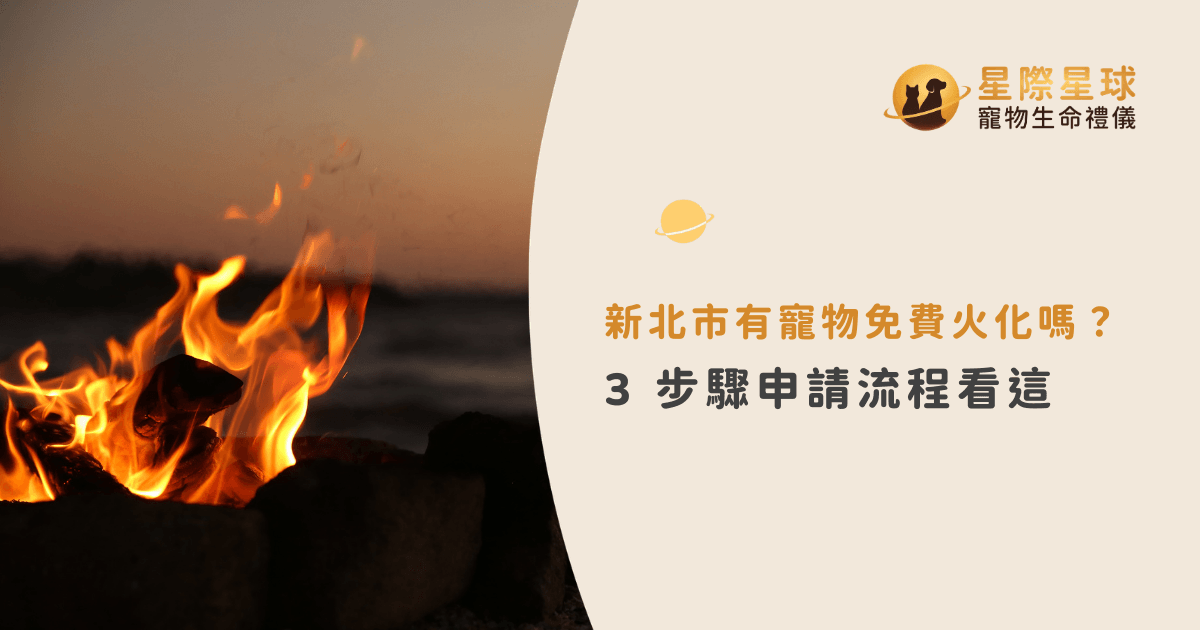 新北市有寵物免費火化嗎?3 步驟申請流程看這